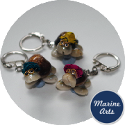 8138K - Mini Cowry Turtle Key Rings